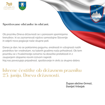 Voščilo ob Dnevu državnosti
