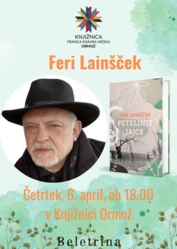 Literarni večer s Ferijem Lainščkom v sklopu Beletrininih trubadurjev